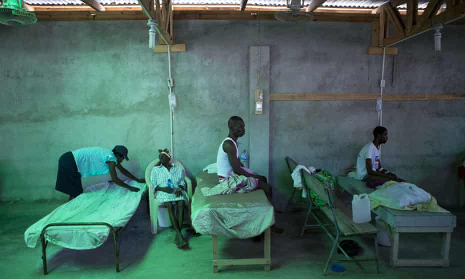 A cholera ward at a hospital in Les Cayes Haiti.