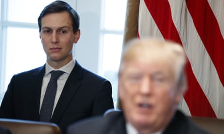 Jared Kushner listens as Trump speaks during a cabinet meeting at the White House.