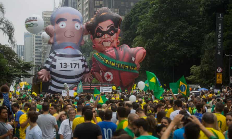 Protests against Rousseff and Lula in São Paulo.