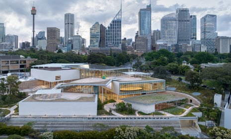 Aerial view of the Art Gallery of New South Wales’s newer building, which had been colloquially known as the Sydney Modern since it opened 2022 but has now been officially named Naala Badu. 