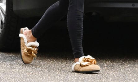 Akshata Murty’s slippers for the school run.