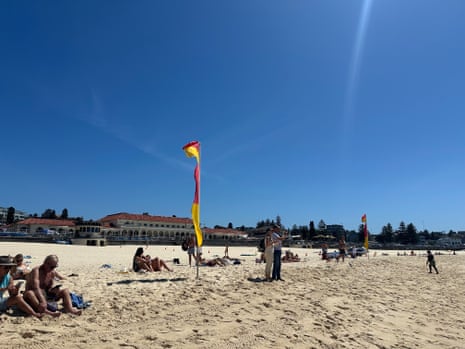 The flags are back up at Bondi beach for the first time since Sunday.