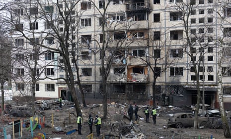The site where a ballistic missile’s fragment fell near a residential building in Dniprovskyi district.