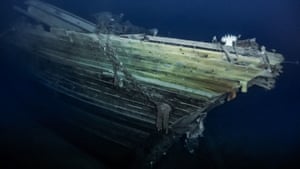 The standard bow on the wreck of Endurance