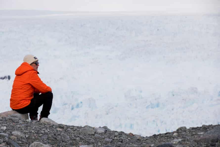 Ellie Goulding, pictured at the Jacobshavn Glacier in Greenland