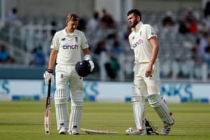 Dom Sibley and Joe Root stop to catch their breath during an all-action batting display.