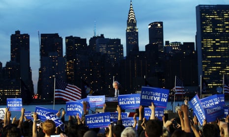 Socialism on the rise? Bernie Sanders holds a rally in New York, 2016.