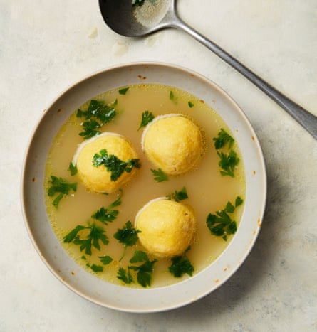 Yotam Ottolenghi’s chicken soup with matzo balls.