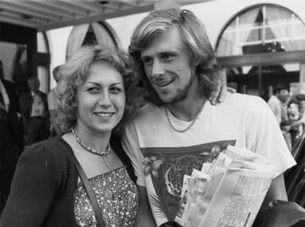 Borg with his first wife, the Romanian tennis player Mariana Simionescu, in 1983.