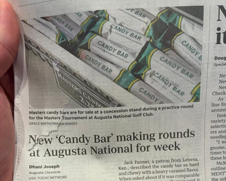 Candy Bar, as reported earlier this week in the Augusta Chronicle