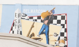 A mural in of Belmar, New Jersey, where E Street is located and after which Springsteen named his band.