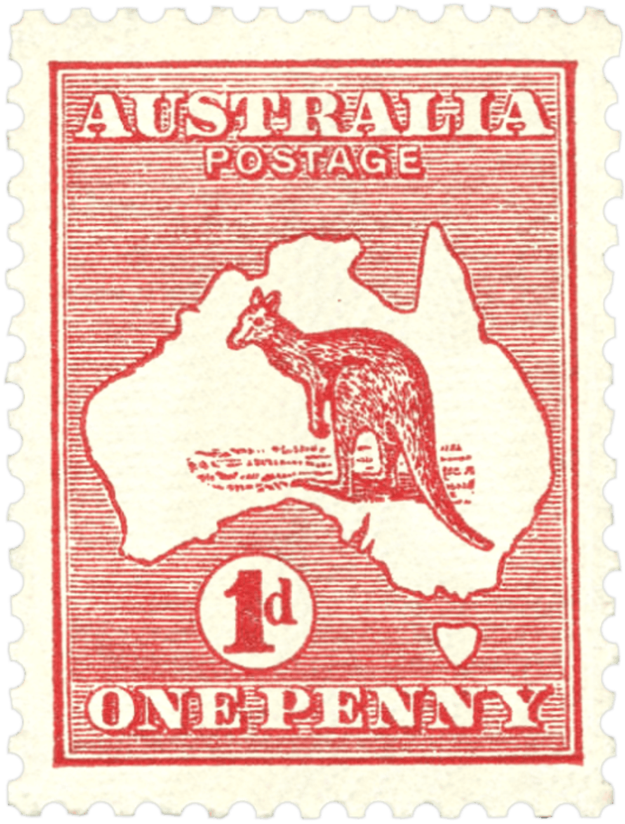 Kangaroo map stamp