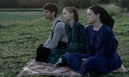 Claire Foy with Ben Whishaw and Rooney Mara in the Oscar nominated Women Talking.