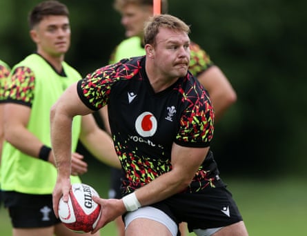 Dewi Lake during training with Wales in June 2026