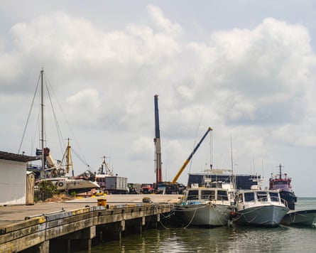 Fishing boats on a pier