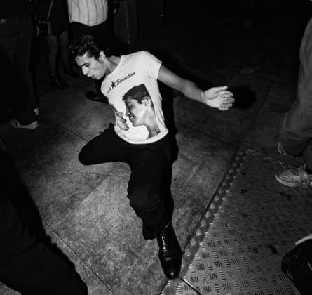 A man dancing at a Deptford Northern Soul Club night in London