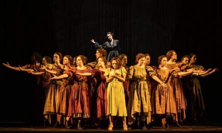 Jaquelina Livieri as Margarita Xirgu, Hanna Hipp as Federico García Lorca in Welsh National Opera’s production of Ainadamar.