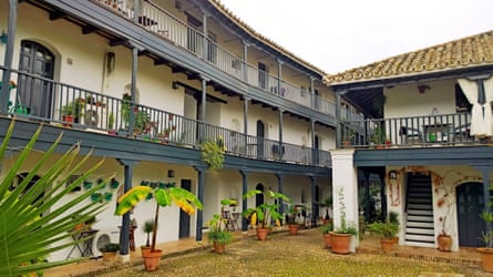 Apartments with balconies around a courtyard