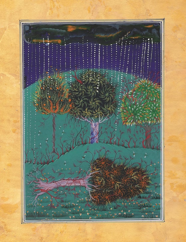 Rise and Fall, 2014, by Imran Qureshi.