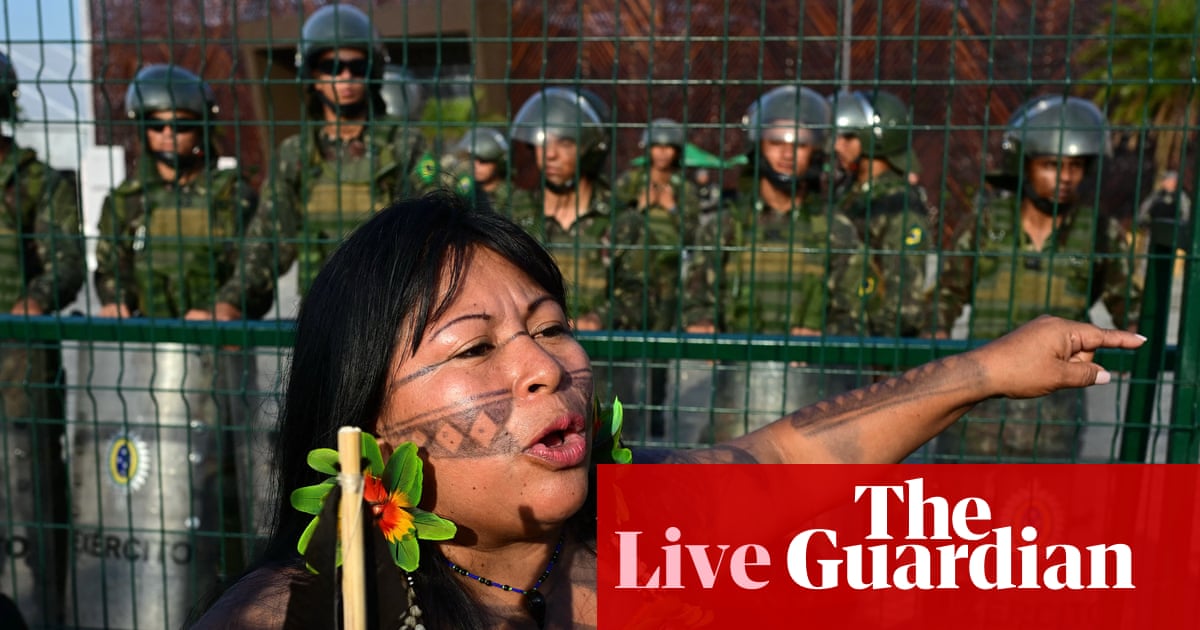 Indigenous groups blockade Cop30 conference entrance in protests – as it happened