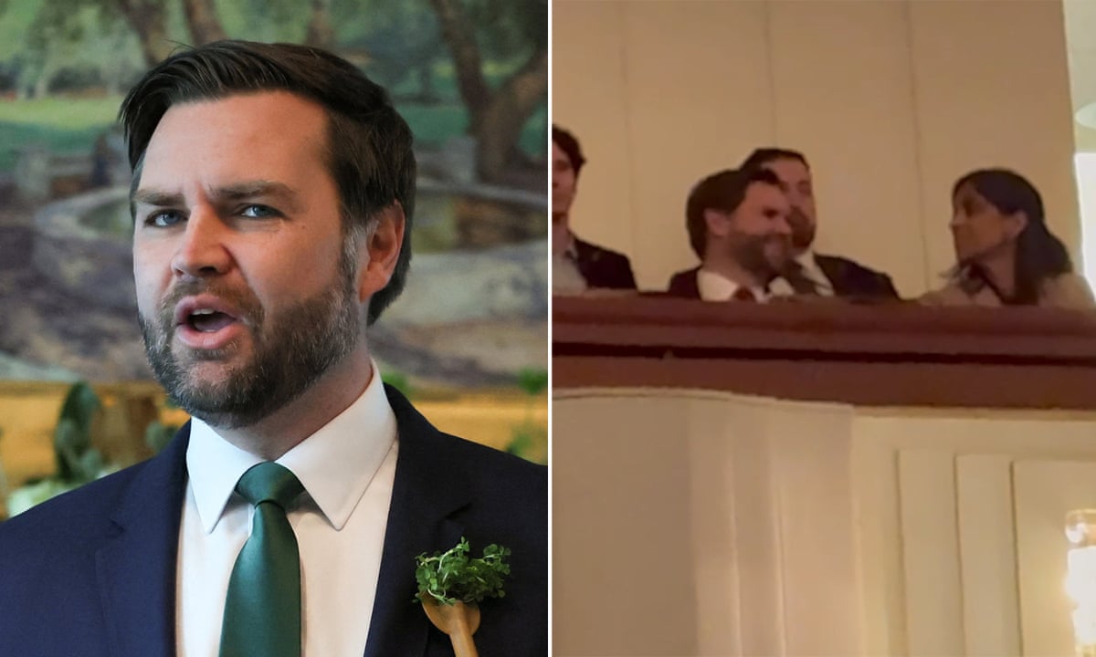 Ruined this place': chorus of boos against JD Vance at Washington concert |  Protest | The Guardian