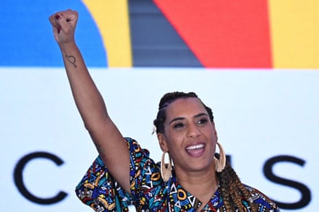 Anielle Franco takes office as Brazil’s minister of racial equality in Brasilia, 11 January 2023. 