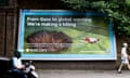 A billboard ad highlighting Wimbledon’s links with Barclays