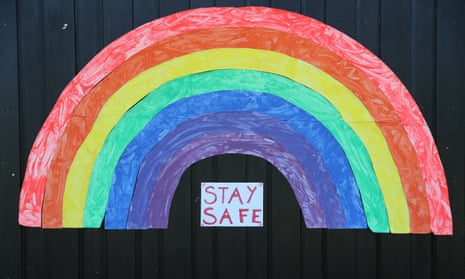 A rainbow on the side of a children’s nursery in Barnes, London.