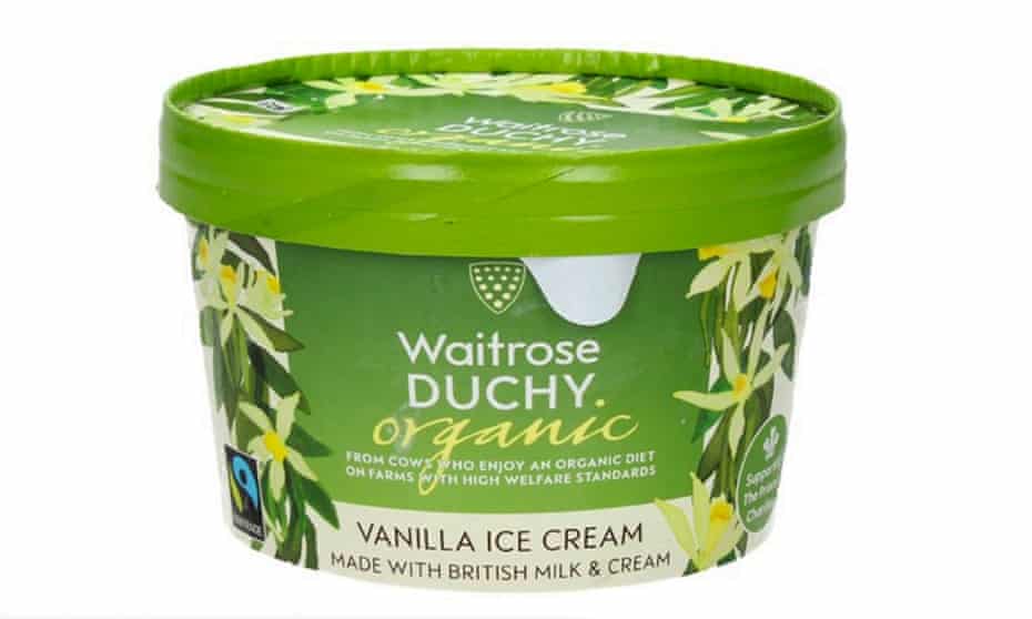 Waitrose Duchy Organic vanilla ice cream