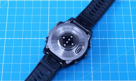 The back of the Garmin Fenix 8.