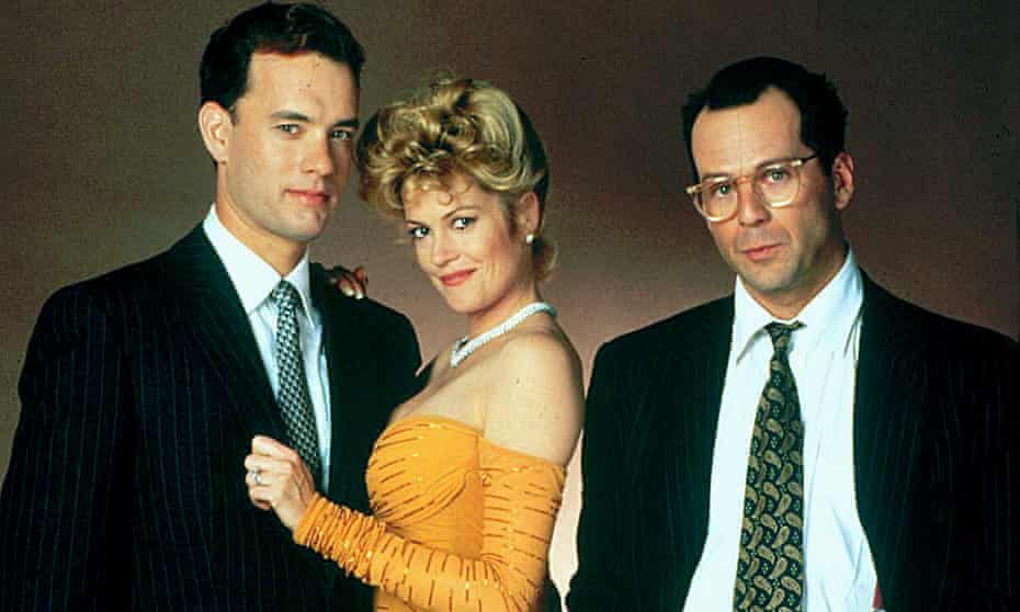 Miscast? ... from left, Tom Hanks, Melanie Griffith and Bruce Willis in The Bonfire of the Vanities.
