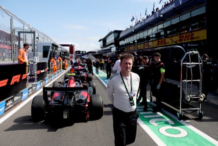 Allan McNish in the pitlane with Audi
