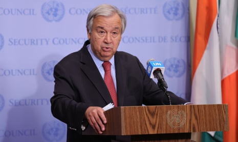 United Nations secretary-general Antonio Guterres in New York two days ago.