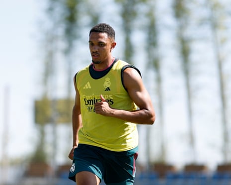 Trent Alexander-Arnold in pre-season training.