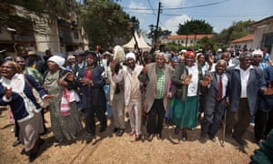 Kenyan Mau Mau War Veterans and their supporters.