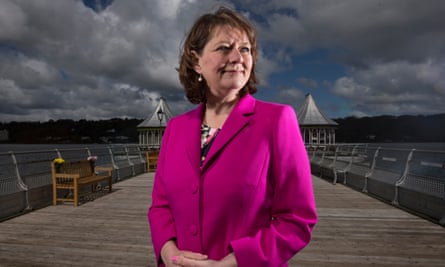 Leanne WoodPicture by Jon Super for The Guardian Newspaper. Pic fao Michael Williams re story by Steven Morris Picture shows Plaid Cymru leader Leanne Wood photographed on the pier in Bangor ahead of the UK general election, Tuesday April 25, 2017. (Photo/Jon Super 07974 356-333)