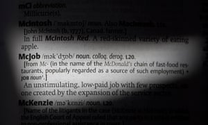 McJob definition Oxford English Dictionary