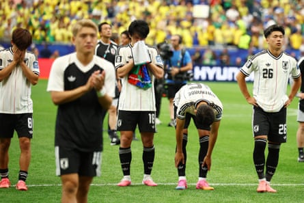 Ayase Ueda and teammates were heartbroken aft their nonaccomplishment to Brazil.