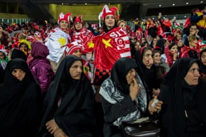 Female guards in the segregated female section.