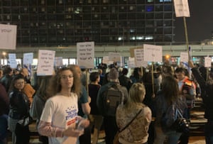 A protest against DNA testing in Tel Aviv.