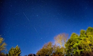 Starlink satellites in the night sky