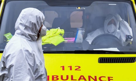 An ambulance during the Coronavirus outbreak Coronavirus outbreak, Brussels, Belgium, 16 November 2020.