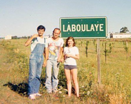 Beginnings … from left, Alejandro Sokol, Prodan and Stephanie Nuttal in 1981, on their way to Córdoba.