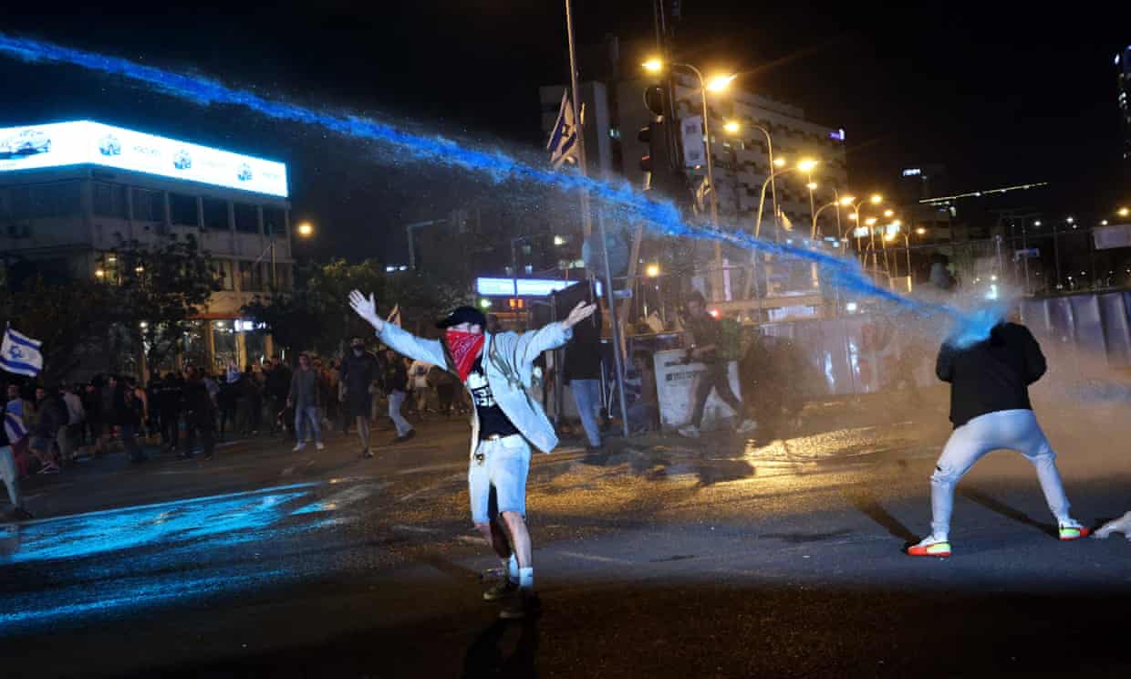 Protesters in Tel Aviv