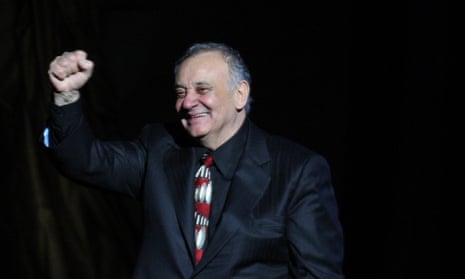 Composer Angelo Badalamenti performs at the David Lynch Foundation Change Begins Within show in New York in 2009.