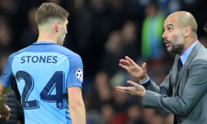 Manchester City S Pep Guardiola Enjoys Working With John Stones Football The Guardian