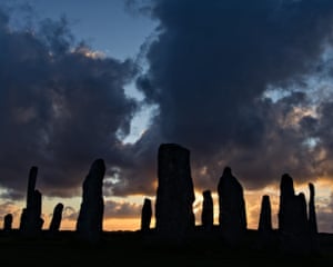 Isle of Lewis, Outer Hebrides, UK ‘The Calanais standing stones at sunset.’