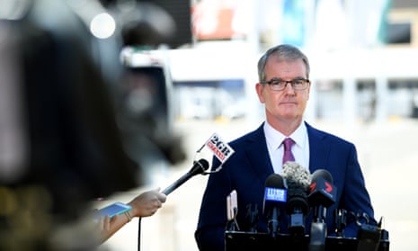 NSW Labor leader Michael Daley speaks to the media outside Allianz Stadium in Sydney
