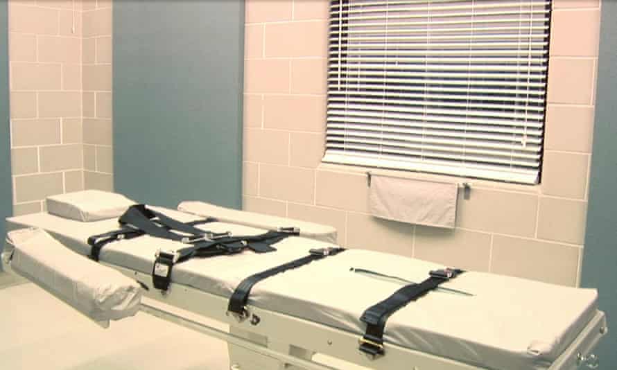 The execution chamber at the Arizona state prison complex- Florence. Arizona spent $1.5m in the midst of the pandemic to surreptitiously source execution drugs.