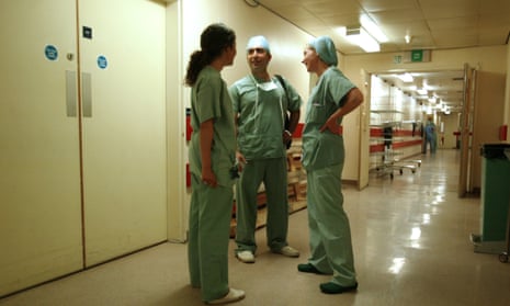 Junior doctors at the Whittington hospital, north London.